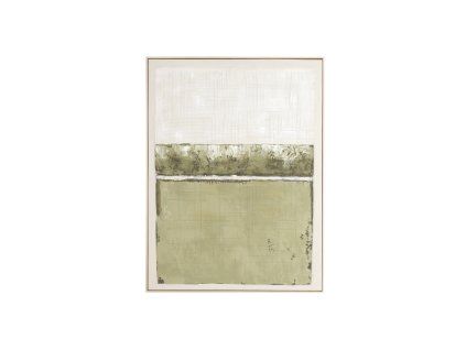 Nástenná dekorácia 90x3,5x120 cm MAREYA olivovozelená+krémová