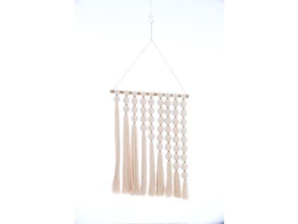 Nástenná dekorácia 60x4x76 cm WARD krémová+zelená