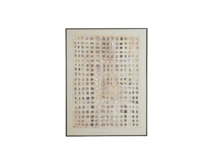 Nástenná dekorácia 90x3,5x120 cm DEHESA krémová+pieskovo-šedá