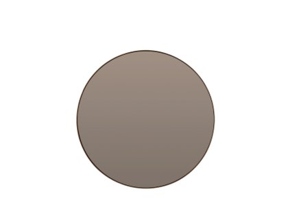 Zrkadlo Ø116 cm ESPEJO sklo svetlohnedé+hnedé