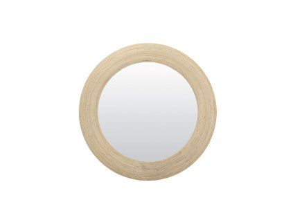Zrkadlo Ø109,5x4,5 cm PIEDRE ratan natural