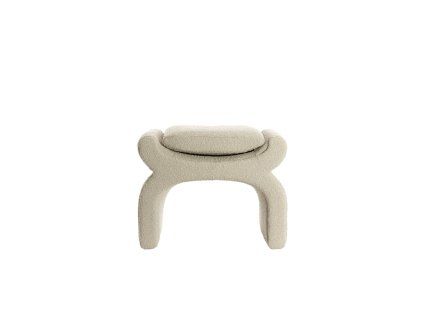 Puf 60x46x46 cm NAFYA buclé taupe
