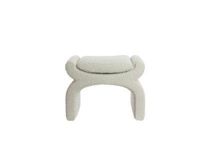 Puf 60x46x46 cm NAFYA buclé krém