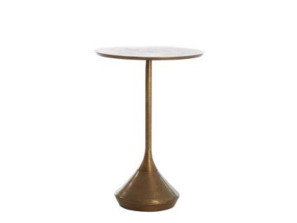 Príručný stolík Ø35x50 cm DIMPHY antický bronz