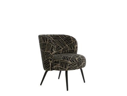 Stolička 68x67x72 cm DIEYDA čierno-biela+čierna