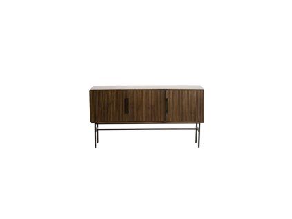 Skrinka 150x40x80 cm ABAGE drevo tmavohnedá