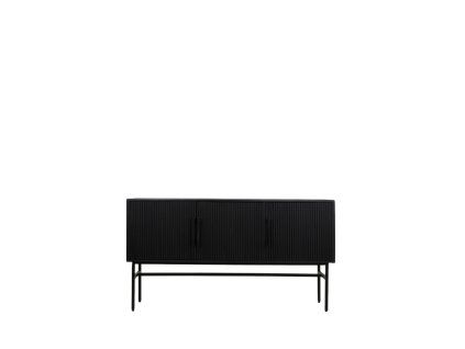 Skrinka 150x40x80 cm ABAGE drevo čierna