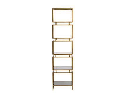 Skrinka 5L 45x35x180 cm LUCAMBO dymové sklo + antický bronz