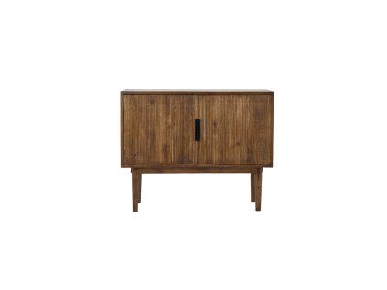 Skrinka 100x40x80 cm BITIKA drevo tmavohnedá