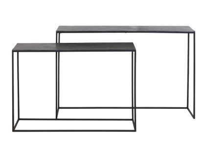 Konzola S/2 max 120x25x80 cm BOCA surová olovnatá mravenčierna matná čierna