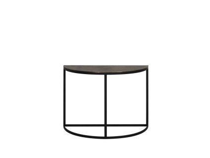 Konzola 100x42x76 cm PETO surová antická bronzovo-čierna