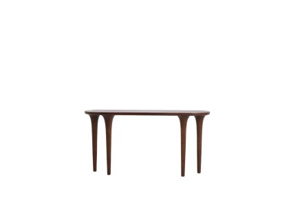 Konzola 150x35x76 cm ZALI akáciové drevo tmavohnedá