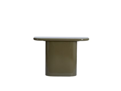 Príručný stolík 120x35x81 cm LUVIO lesklý taupe