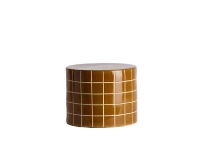 Príručný stolík Ø42x34 cm MAUCHO keramika koňaková+krémová