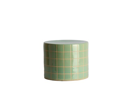 Príručný stolík Ø42x34 cm MAUCHO keramika svetlozelená+krémová