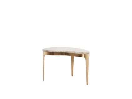 Konferenčný stolík 65x39x41 cm GIULIO mramor taupe+antický bronz