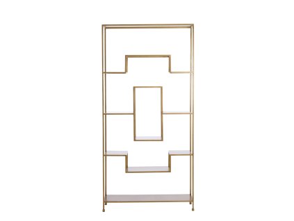 Otvorená skrinka 100x30x205 cm REZINA antický bronz