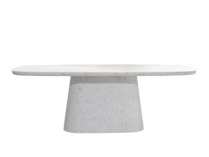 Jedálenský stôl 220x105x76 cm HAMURA terazzo biely