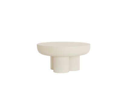 Konferenčný stolík Ø70x35 cm MIZUHO krémový