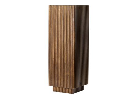 Stĺp 35x35x100 cm GATURA drevo tmavohnedé + hnedé sklo