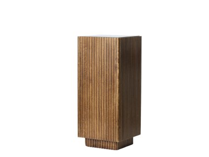 Stĺp 35x35x80 cm GATURA drevo tmavohnedé + hnedé sklo