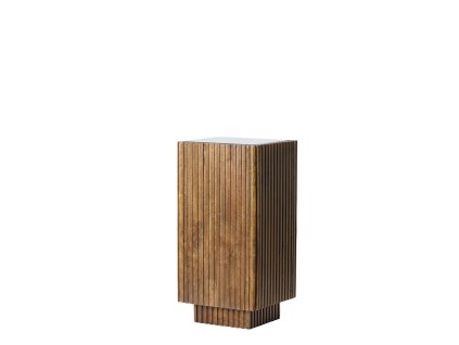 Stĺp 30x30x60 cm GATURA drevo tmavohnedé + hnedé sklo