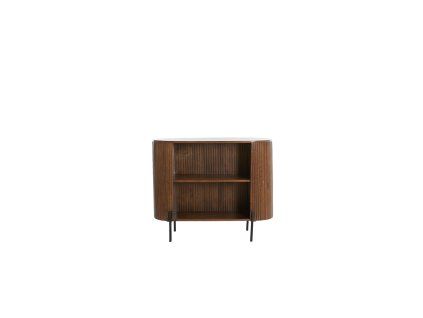 Skrinka 100x40x80 cm DUMOSI drevo tmavohnedá