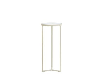 Stĺp Ø35x81 cm RETIRO číre rebrované sklo+krémová