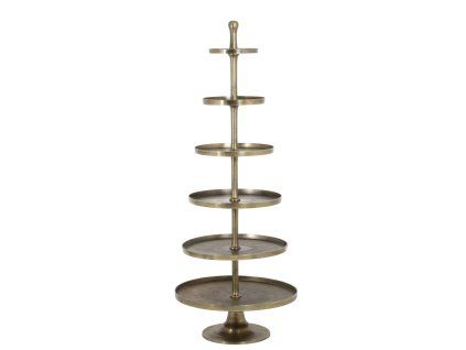 Stojan 6 vrstiev Ø80x200 cm HOKKSUND starožitný bronz