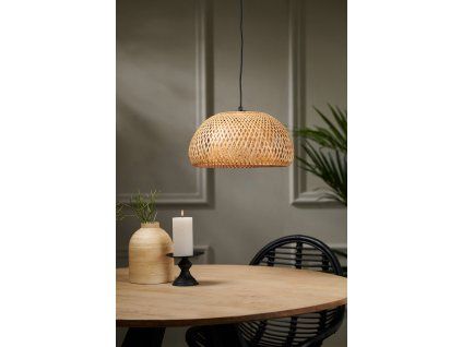 Závesná lampa Ø36x21 cm TIMEO bambus prírodná