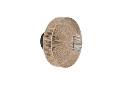 Nástenná lampa Ø31x31 cm LYRA prírodná+matná čierna