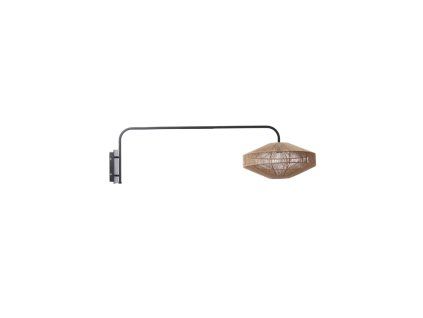 Nástenná lampa Ø43x115 cm LYRA prírodná+matná čierna