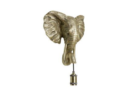 Nástenná lampa 35x13x36 cm ELEPHANT svetlo zlatá