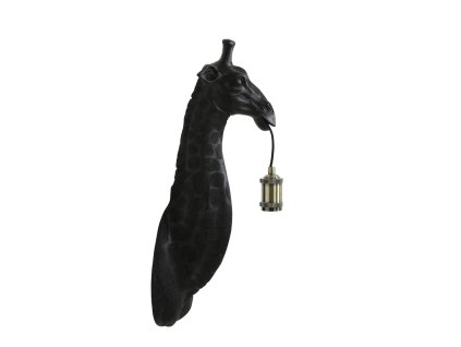 Nástenná lampa 20,5x19x61 cm ŽIRAFA matná čierna