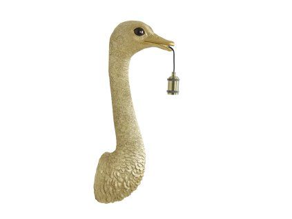 Nástenná lampa 25x19x72 cm PŠTROS zlatá