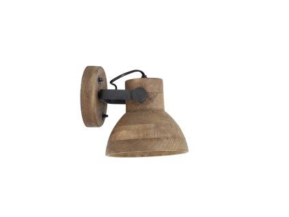 Nástenná lampa 21x17x19 cm ILANIO drevo hnedá+matná čierna