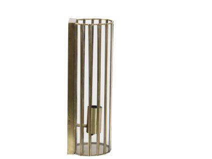 Nástenné svietidlo 13x13x41 cm STRØBY starožitný bronz+sklo