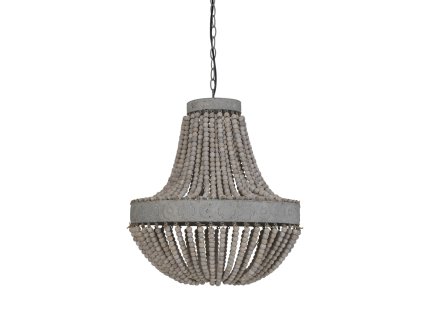 Závesná lampa s korálkami Ø51x63 cm LUNA starobiela