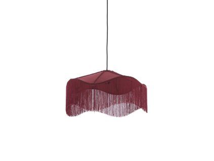 Závesná lampa Ø50x28 cm TIFFANY zamatová bordová
