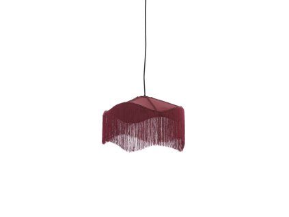 Závesná lampa Ø40x26 cm TIFFANY zamatová bordová