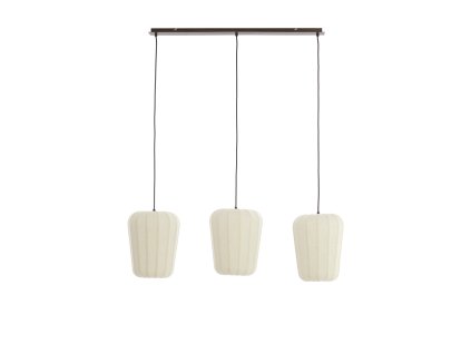 Závesná lampa 3L 103x30x143 cm BIBURY drevená prémiová hnedá+biela