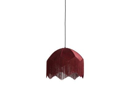 Závesná lampa Ø40x33 cm MALACIA zamat bordová