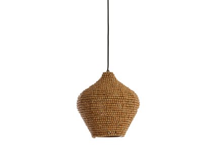 Závesná lampa Ø28x30 cm KALENGA korálky prírodné