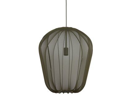 Závesná lampa Ø50x60 cm PLUMERIA tmavozelená