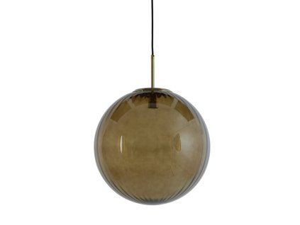 Závesná lampa Ø48 cm MAGDALA sklo hnedá+zlatá