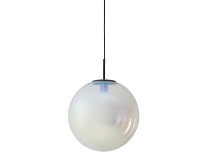 Závesná lampa Ø40 cm MEDINA sklo dúha+čierna