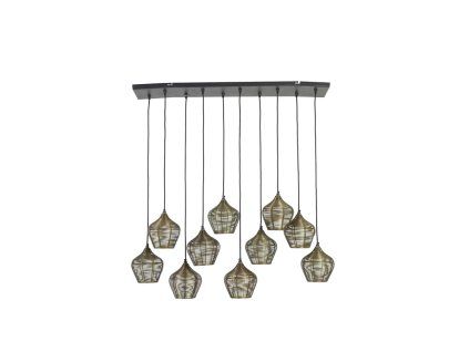 Závesná lampa 10L 120x25x29,5 cm ALVARO antický bronz