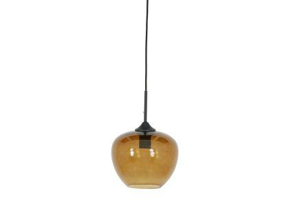 Závesná lampa Ø23x18 cm MAYSON sklo hnedá+čierna