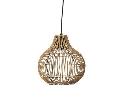 Závesná lampa Ø30x31,5 cm PACINO ratan tmavohnedá