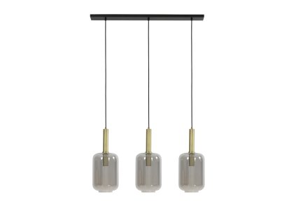 Závesná lampa 3L 100x22x32 cm LEKAR mravenec bronz + dymové sklo